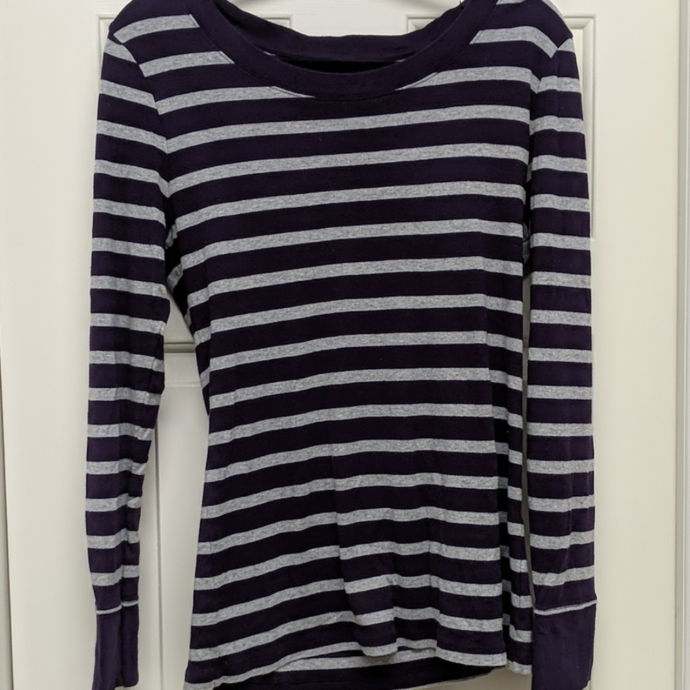 Gap Supersoft Purple and Gray Long sleeve shirt